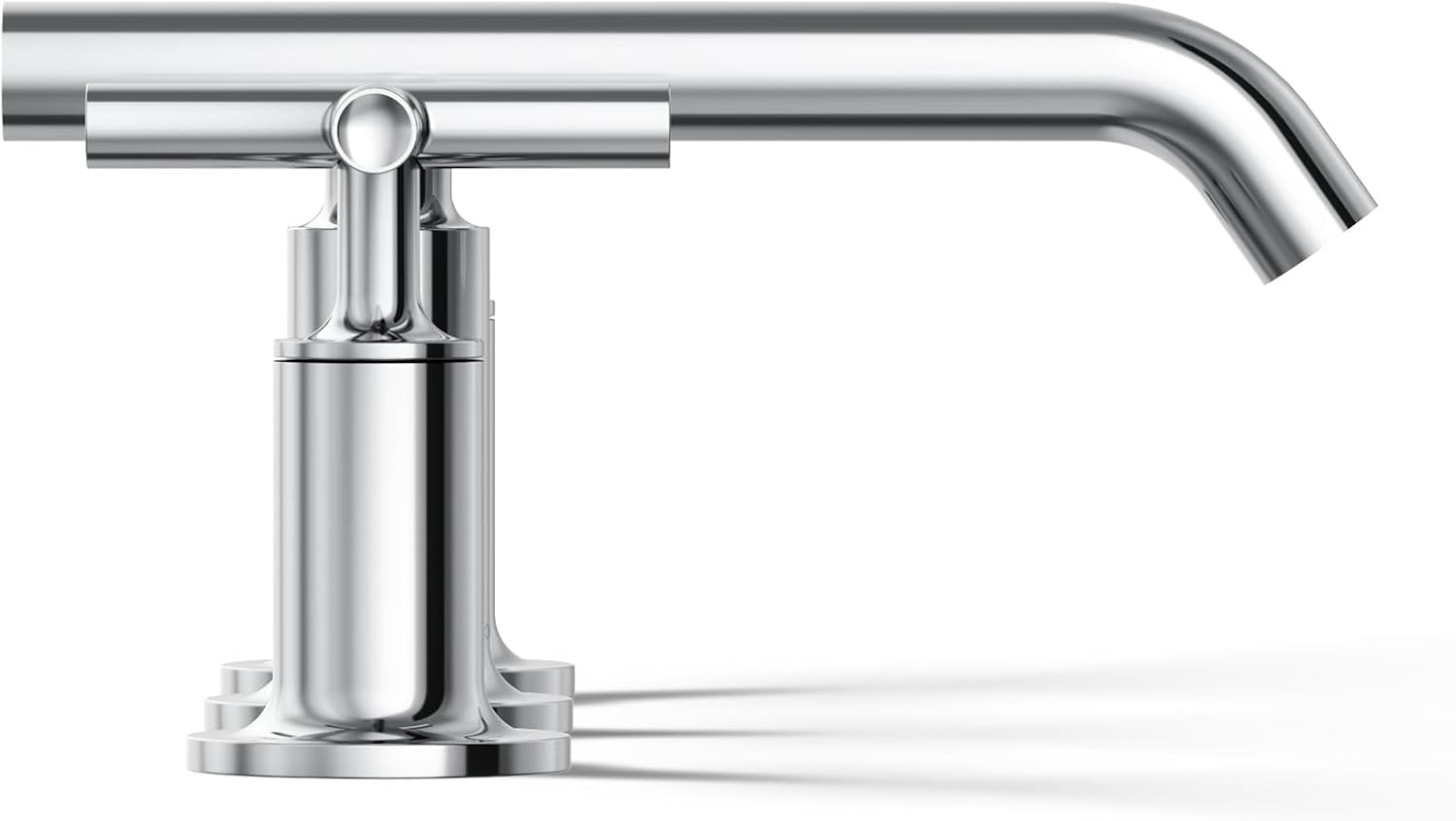 KOHLER k-14410-3-CP Purist® Widespread Bathroom Sink Faucet, 3-Hole Bathroom Faucets with Low Cross Handles and Low Spout, 1.2 GPM, Polished Chrome