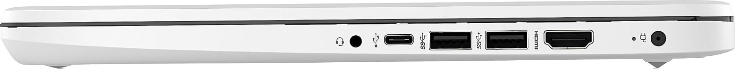 HP Newest 14' HD Light Thin Laptop Student Business, Quad-Core Intel N4120, 16GB RAM, 320GB (64GB eMMC+ 256GB Card), Webcam, Wi-Fi, Long Battery, Windows 11S +1 Year Office 365, White+MarxsolAccessory