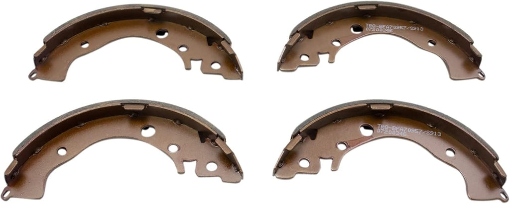 TRQ Brake Pad & Rotor,Shoe & Drum Kit Premium G-Coated Ceramic Performance Slotted X Drilled Front & Rear Compatible with 2006-2011 Honda Civic