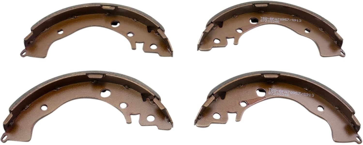 TRQ Brake Pad & Rotor,Shoe & Drum Kit Premium G-Coated Ceramic Performance Slotted X Drilled Front & Rear Compatible with 2006-2011 Honda Civic