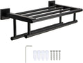 Towel Rack Double Towel Holder with 2 Bars Bathroom Shelf, Brushed 304 Stainless Steel Bathroom Towel Rack, Wall Mounted Hanger Storage Towel Shelf