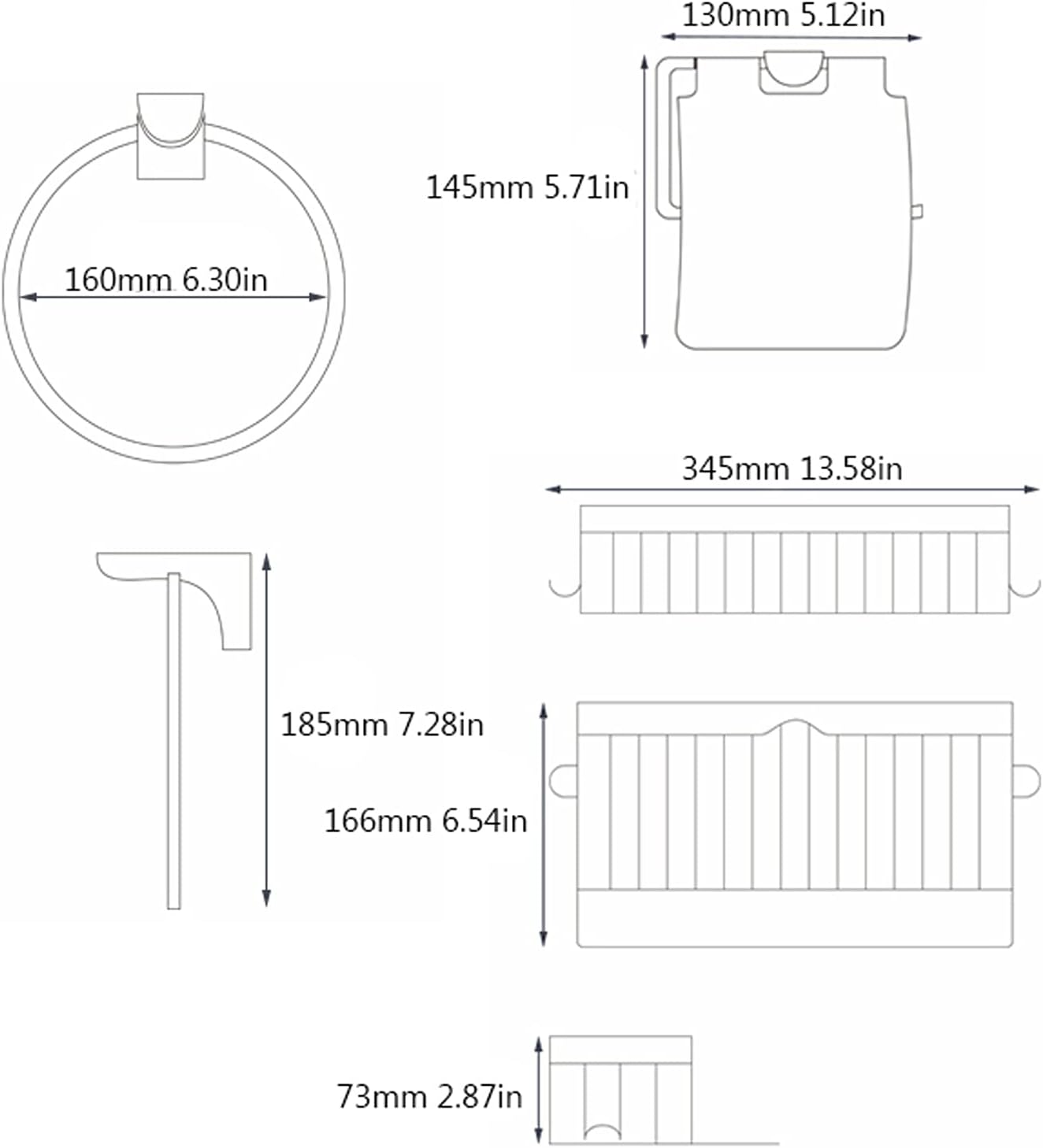 Towel Rack Bathroom Shelf Light Gold Towel Rack Wall Mounted Bathroom Towel Rack 244 Inch Foldable Wall Double Towel Rack Mounted Multifunctional Rack Mounted Bathroom Shelves (Siz