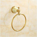 Bathroom Hardware Sets Gold Bathroom Shelf Towel Rack Towel Hanger Paper Holder Toilet Brush Holder Bathroom Hardware Towel Set,Single Towel Bar(Towel Ring)