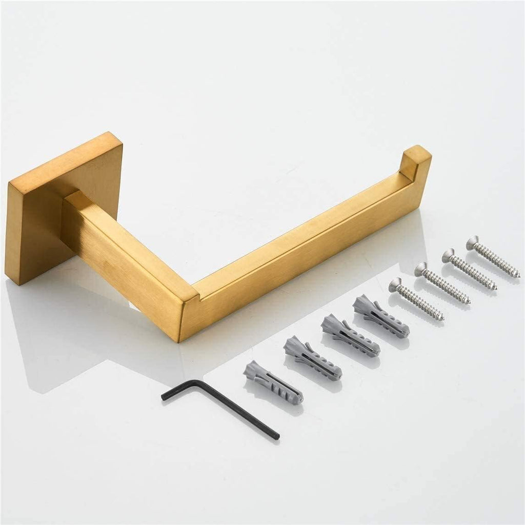 Generic Towel Rack Multi-Function Towel Rack Home Towel Shelf with Wall Mounted Gold Polished Towel Bathroom Accessory Storage/Toilet Paper Holder It's so Kind of You