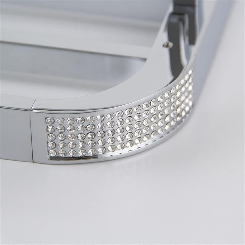 Crystal Gold Chrome Bathroom Hardware, Towel Holder, Double Layer Rail Rack Bar Toilet Bath Shelf Kitchen Accessories Bathroom (Color : Chrome)