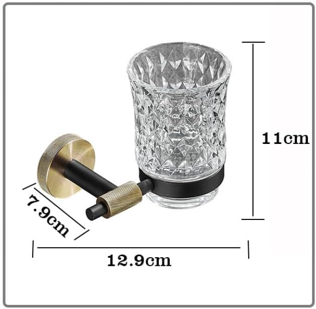 Stainless Steel Bathroom Hardware Set Bathroom Accessories Black Towel Rail Bar Rack Gold Towel Bar Shelf Towel Holder,Single Cup