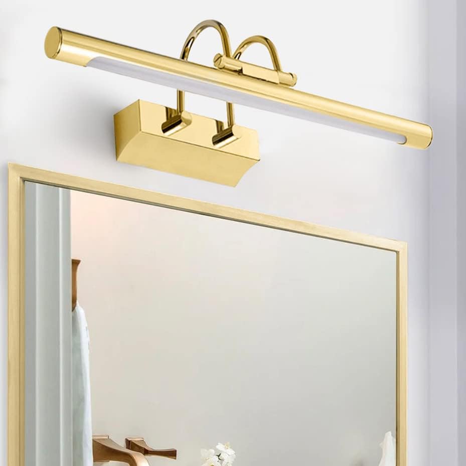 Modern Gold LED Bathroom Vanity Light Fixture - 15W Stainless Steel Wall Sconce, 31.49' Over Mirror Lighting, Neutral Daylight 4000K for Dressing Room & Bath