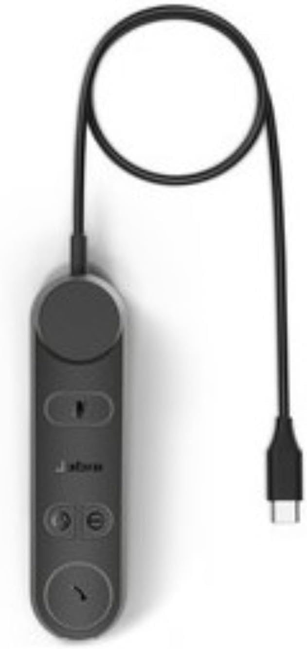 Jabra Engage 50 II Link Call Control Unit - USB-C Cable Engage 50 II Mono and Stereo USB-C Wired Headsets - MS Teams Certified, Works with All Other Platforms - Black