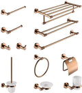 Glossy Rose Gold 304Stainless Steel Beautiful Wall Hook Toilet Paper Holder Towel Bar Bathroom Accessories(4 PCS Robe Hook)