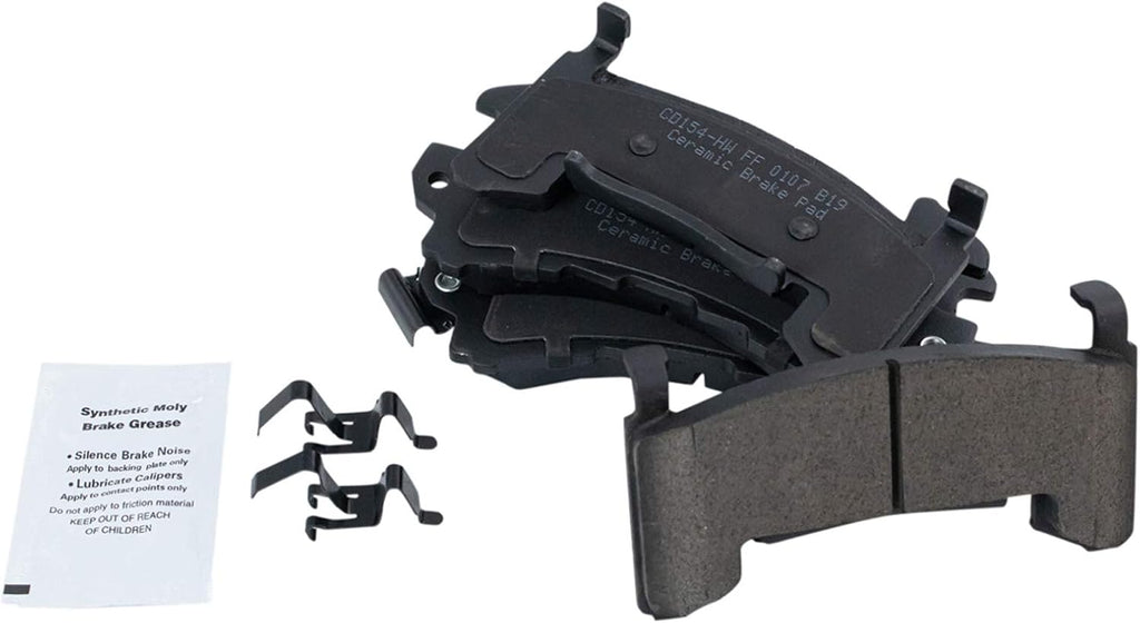 TRQ Front Brake Pad and Rotor Set Ceramic Calipers Compatible with 1982-1987 Buick Regal 1982-1995 Chevrolet S10 Camaro El Camino Malibu Monte Carlo LLV S10 Blazer GMC S15 Caballero Sonoma S15 Jimmy