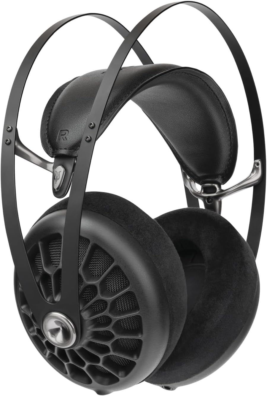 MEZE AUDIO 105 AER | Wired Over-The-Ear Lightweight Audiophile Open-Back Headphones | 50mm Dynamic Drivers | Low Impedance 42 Ohms | Cables and Carrying Pouch Included (Black)