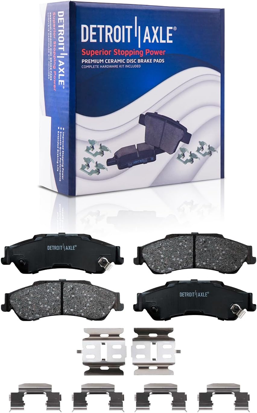 Detroit Axle - Rear Brake Kit for Chevrolet Blazer S10 GMC Jimmy Sonoma Isuzu Hombre Oldsmobile Bravada, Disc Brake Rotors Ceramic Brake Pads Brake Calipers Replacement