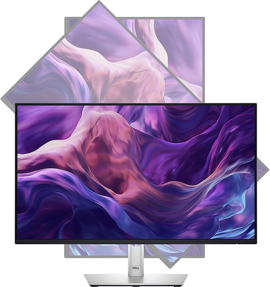 Dell P2425H 24' Full HD 1080p 16:9 Dual LED Monitor, Black/Silver Bundle with 2X Deco Gear 6FT Universal 4K HDMI 2.0 Cable with 28AWG Pure Copper Conductor