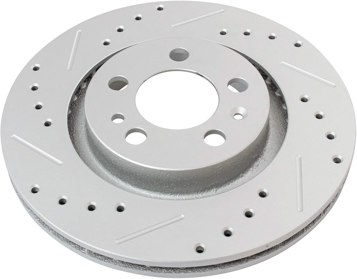 TRQ Performance Front Brake Pad and Rotor Set Ceramic Drilled Slotted Coated Rotors Calipers Compatible with 1998-2010 Volkswagen Beetle 2000-2006 Golf 1999-2005 Jetta