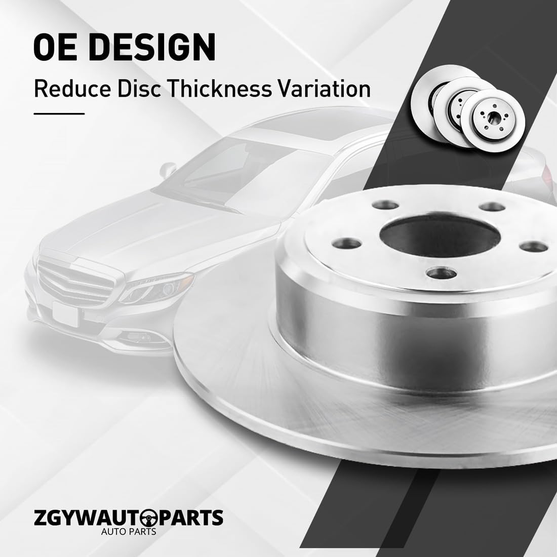 Front Brake Kit - Brake Rotors and Pads Set Replacement for Ford Fiesta 2011 2012 2013 2014 2015 2016 2017 2018 2019 1.6L l4, for Ford Fiesta 2014 2015 2016 2017 1.0L l3