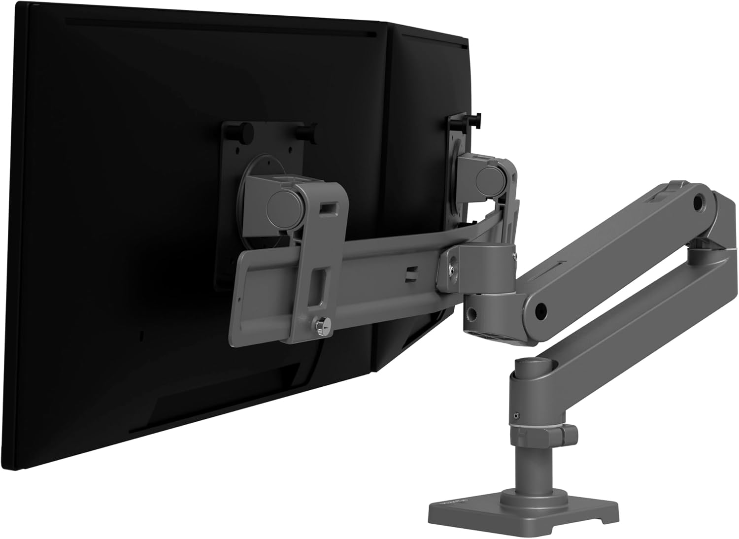 Ergotron – Upgraded LX Pro Premium Dual Direct Monitor Arm, VESA Desk Mount – for 2 Monitors Up to 27 Inches, 9 lbs Each – Dark Grey
