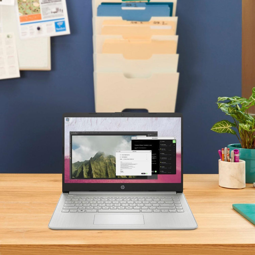 HP Daily Laptop, 14' HD Display, Intel Pentium Silver N5030 Processor, 8GB RAM, 256GB SSD, Webcam, HDMI, SD Card Reader, Wi-Fi, Windows 11 Home, Silver