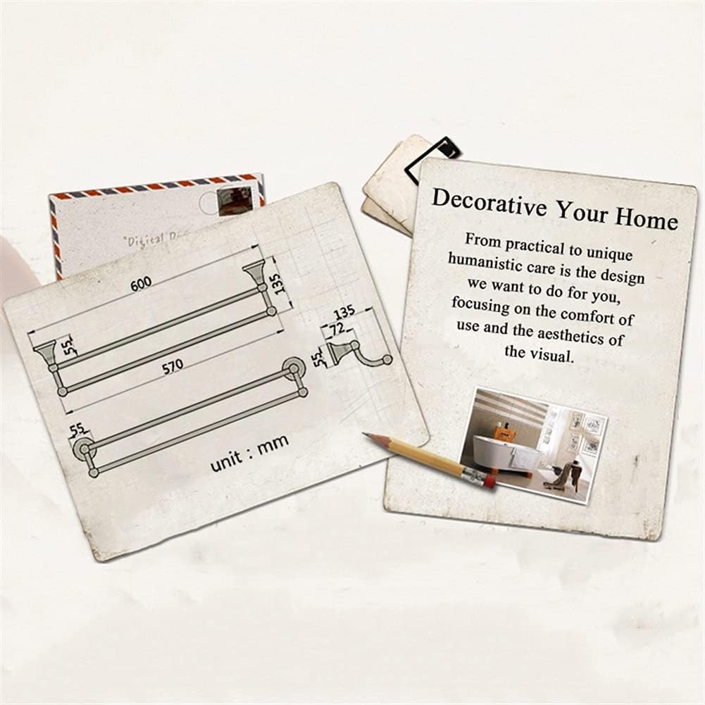 LSLYTQ Towel Rail Rack Gold Double Towel Rail Black Antique Towels Bar, Bronze Brass Chrome White Towel Holder Rack for Kitchen Bathroom Hotel Toilet for Bathroom Kitchen