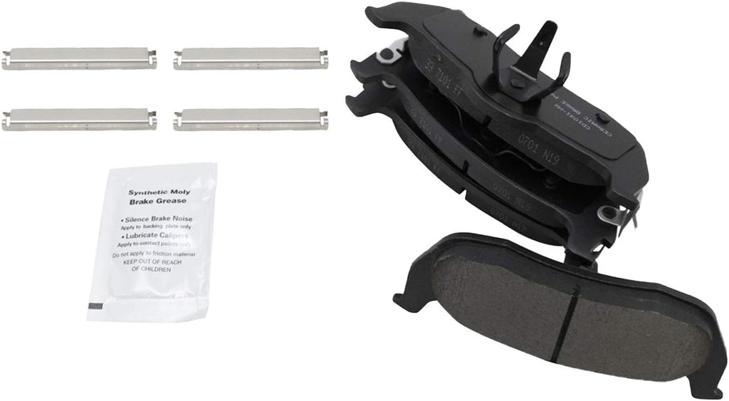 TRQ Rear Brake Pad and Rotor Set Ceramic Rotors Calipers Compatible with 2004-2010 Infiniti QX56 2004-2015 Nissan Titan 2004 Pathfinder Armada 2005-2015 Armada