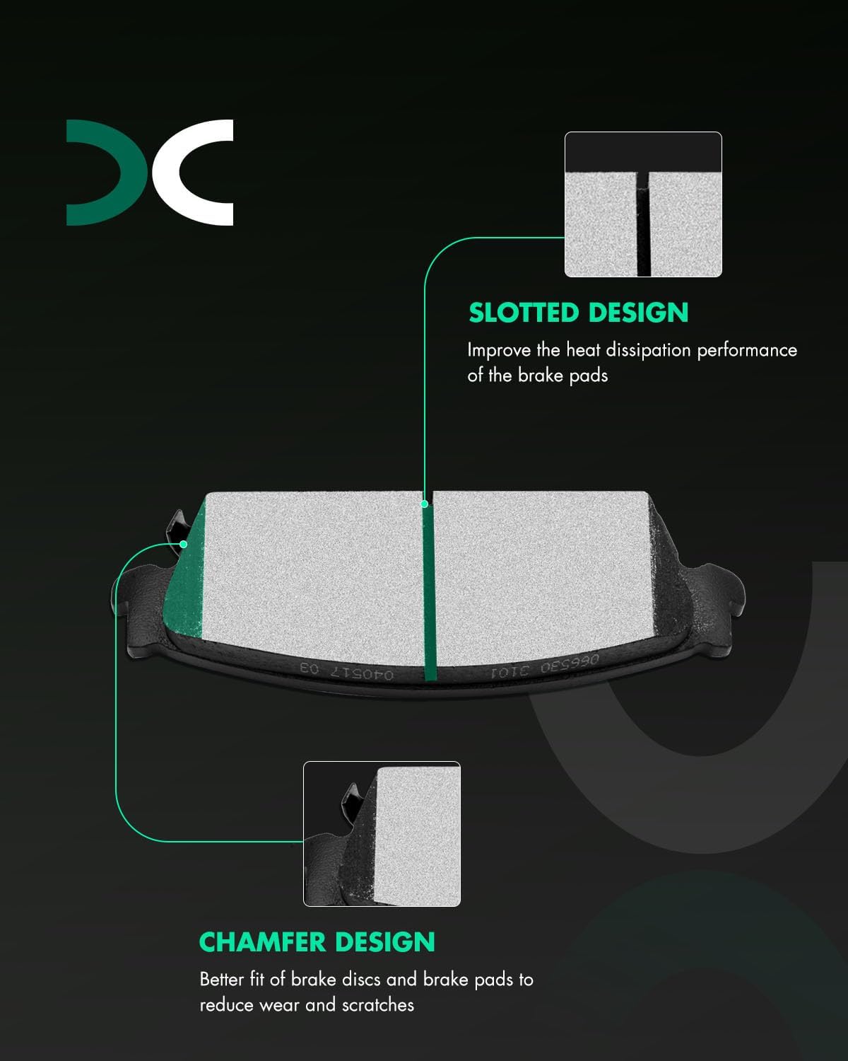 SCITOO Rear 13.57' Brake Pads and Rotors Kits Fit For Cadillac Escalade ESV/EXT,For Chevy Avalanche/Silverado 1500 / Suburban 1500 / Tahoe,For GMC Sierra 1500,For GMC Yukon,For GMC Yukon XL 1500