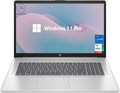 HP 17t Performance Business Laptop, 17.3' FHD, Intel Core i7-1355U, 16GB RAM, 1TB SSD, Fingerprint Reader, HDMI, SuperSpeed USB, Wi-Fi 6, Backlit Keyboard, Windows 11 Pro, Silver