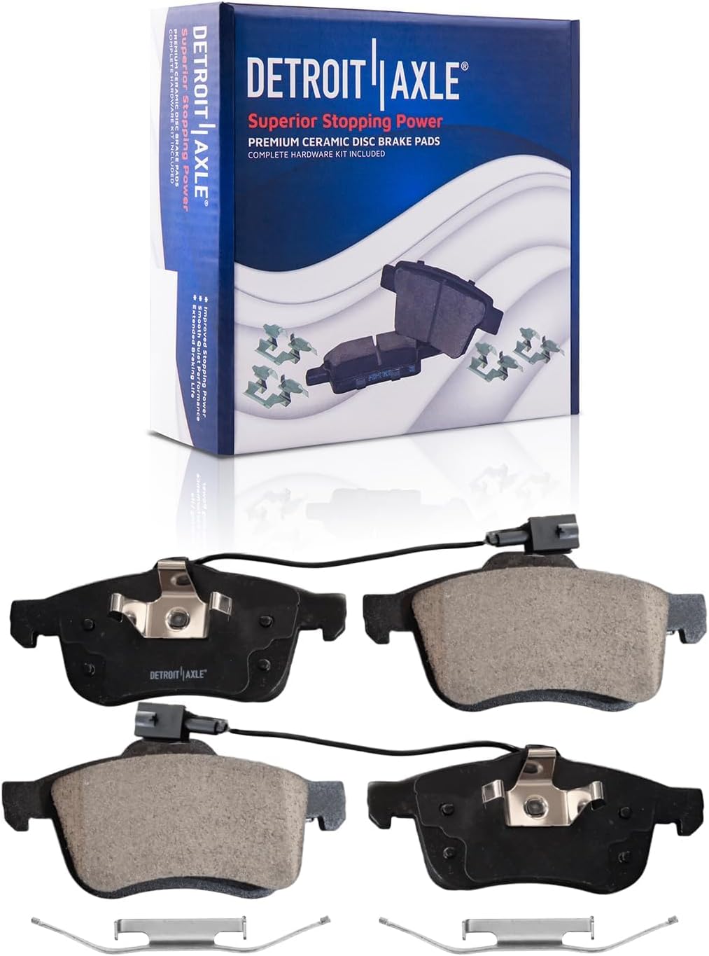 Detroit Axle - 6pc Front Brake Kit for 2015-2022 Ram Promaster City, 2016 2017 2018 2019 2020 2021 Drilled and Slotted Disc Brakes Rotors Ceramic Brake Pads Replacement : 12.01' inch Rotor