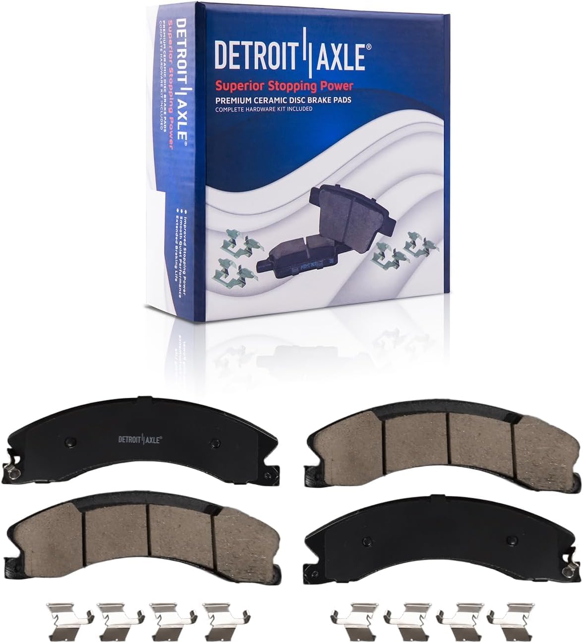 Detroit Axle - Rear Brake Kit for 12-21 Nissan NV1500 NV2500 NV3500 Drilled Brake Rotors Ceramic Brakes Pads 2012 2013 2014 2015 2016 2017 2018 2019 2020 2021 Replacement : 14.36' inch Rotor