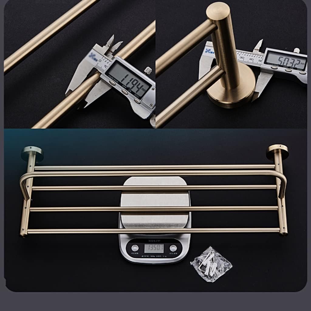 BTZHY Towel Rack Towel Rack Bathroom Hardware Set, Gold Towel Rack, Towel Bar, Towel, Toilet Paper Holder, Susbathroom Accessory Bathroom Hardware/Fi*Ed Towel Rack The New