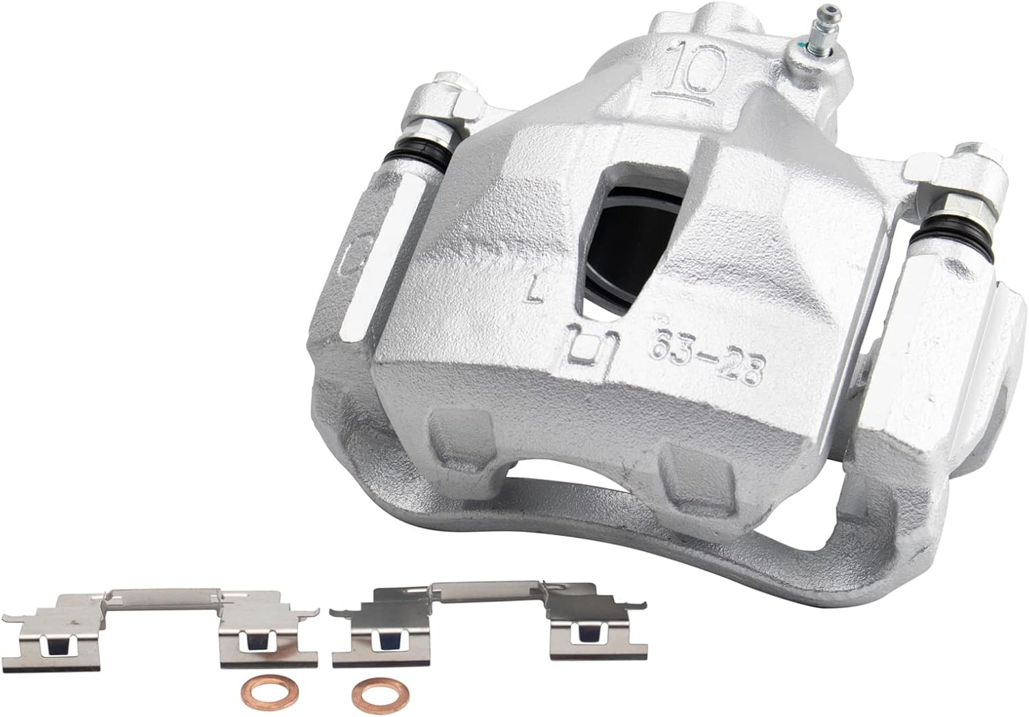 TRQ Front Brake Pad and Rotor Set Ceramic Calipers Hoses Compatible with 2006 Toyota Camry LE V6 3.0L Japan Built