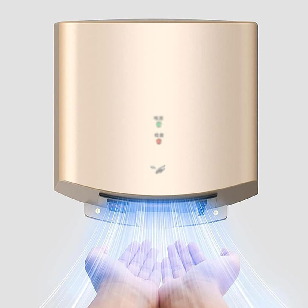 1400w Automatic Hands Free Hand Dryer | Energy Efficient High Speed Drier for Washrooms Bathrooms & Toilets in Retail, Commercial and Hospitality Venues,Gold (Gold)