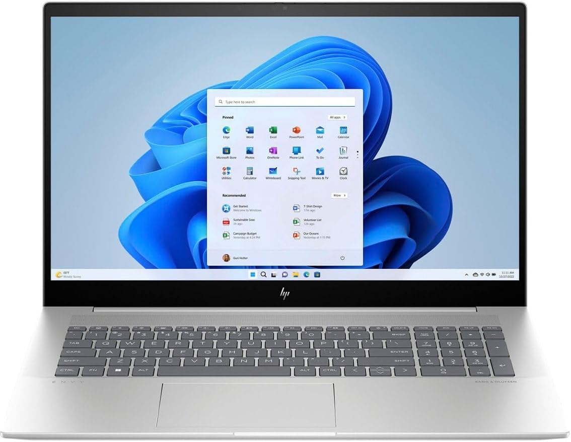 HP Envy 17 inch Laptop 2023 17.3' FHD 1920 x 1080 Touchscrenn, Intel Core i7-13700H, 14-core, Intel Iris Xe Graphics, 16GB DDR4, 1TB SSD, Backlit Keyboard, Thunderbolt 4, Windows 10 Home