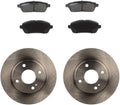 Front Rotors and Brake Pads Kit - Brake Kit Replacement for Ford Fiesta 2011 2012 2013 2014 2015 2016 2017 2018 2019 1.6L l4, for Ford Fiesta 2014 2015 2016 2017 1.0L l3