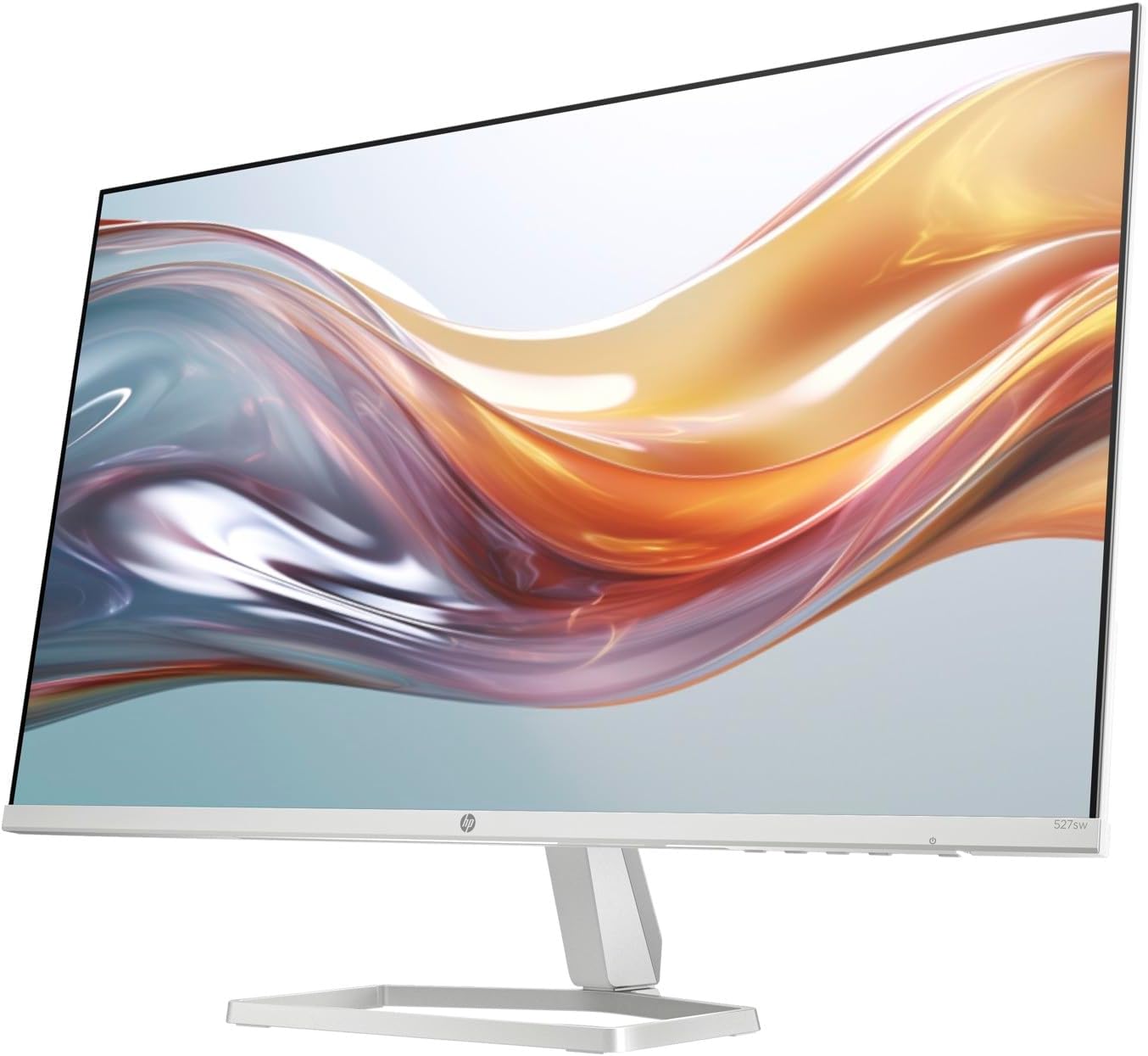 HP 27' FHD IPS (1920x1080) Monitor with Speakers Bundle with Docztorm Dock, 100Hz Refresh Rate, 2X HDMI, 1x VGA, Flicker-Free, Ideal for Home & Business, White/Silver (2026 Latest Model)