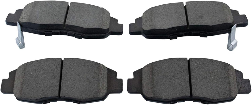 TRQ Performance Front Brake Pad and Rotor Set Ceramic Coated Drilled Slotted Vented Rotors Calipers Compatible with 1996-2005 Honda Civic 2010-2014 Insight