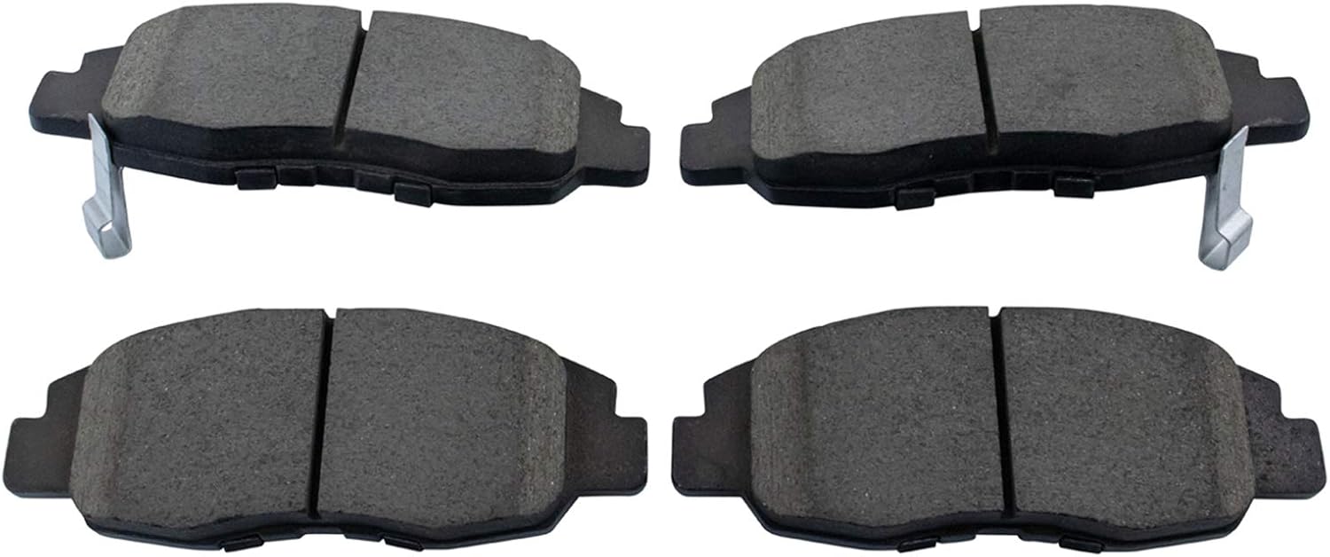 TRQ Performance Front Brake Pad and Rotor Set Ceramic Coated Drilled Slotted Vented Rotors Calipers Compatible with 1996-2005 Honda Civic 2010-2014 Insight
