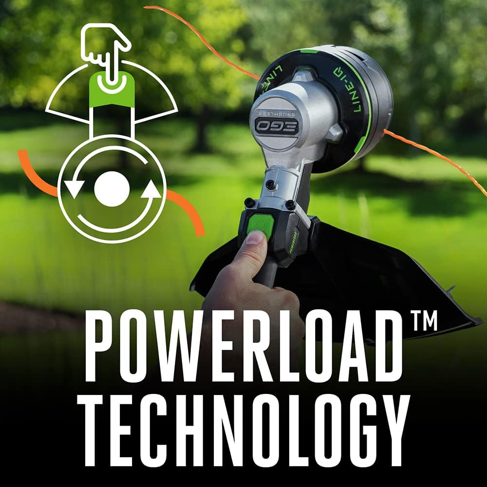 EGO POWER+ String Trimmer, Battery Powered, 16' Trimmer for Weeds and Grass with POWERLOAD, LINE IQ, Telescopic Carbon Fiber Shaft, Battery and Charger Not Included - ST1620T
