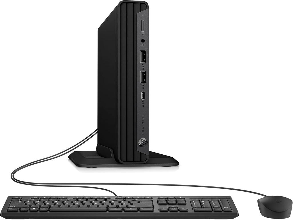 HP Pro Mini 400 G9 Desktop Computer, Intel Celeron G6900T Processor, 32GB DDR5, 1TB SSD, 3-Monitor Ports (2X DisplayPort + HDMI), WiFi 6E, RJ-45, USB-C, Wired Keyboard& Mouse, Windows 11 Pro