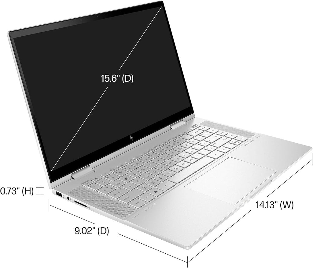 HP Envy x360 2-in-1 Laptop, Intel 10-Core i7-1255U, 15.6' FHD IPS Touchscreen, Intel Iris Xe Graphics, 32GB DDR4 2TB SSD, Backlit Keyboard, Thunderbolt 4, HDMI 2.1, Wi-Fi 6E, Win10 Pro