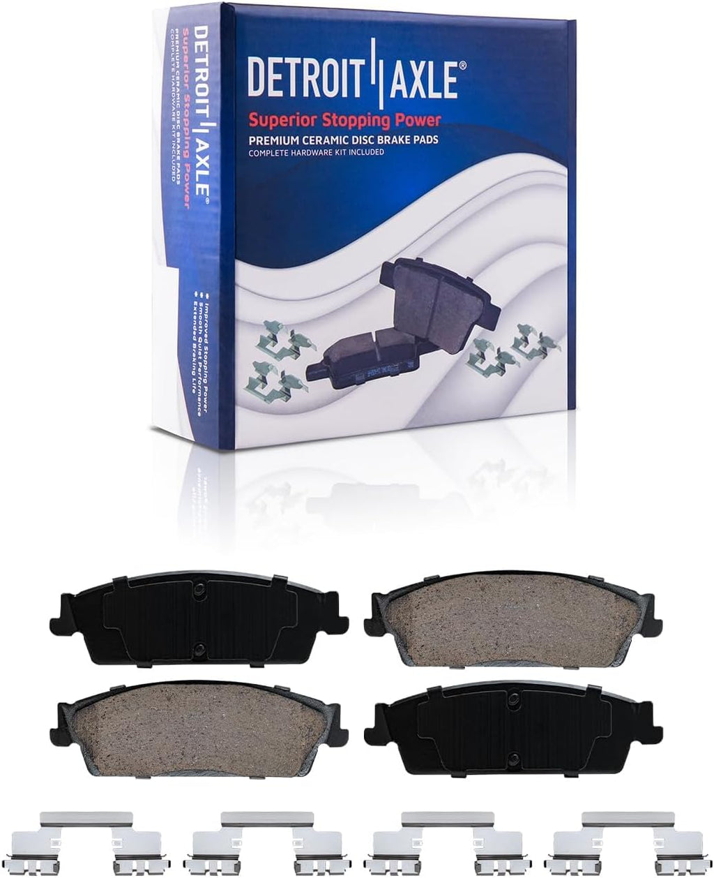 Detroit Axle - REAR Brake Kit for 2007-2013 Chevy GMC Suburban Silverado Sierra Yukon XL 1500 Tahoe Escalade Disc Brake Rotors Ceramic Brakes Pads Brake Calipers Replacement