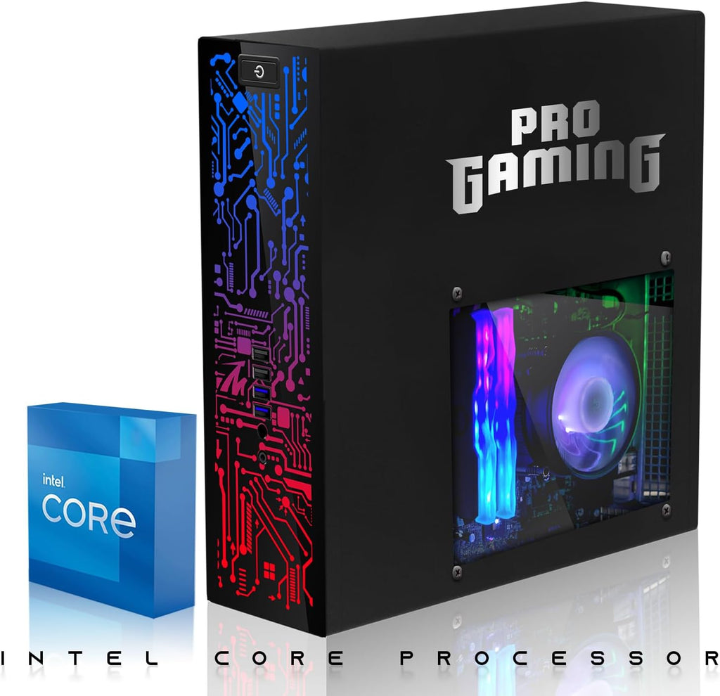 Hp Desktop Computer PC – Intel Core i5, 16GB ARGB RAM, 512 GB SSD, 32 Inch Curved Monitor, GT 1030 Graphics, RGB Keyboard with AI Copilot Key, Mouse & RGB Speaker, Windows 11 (Renewed)