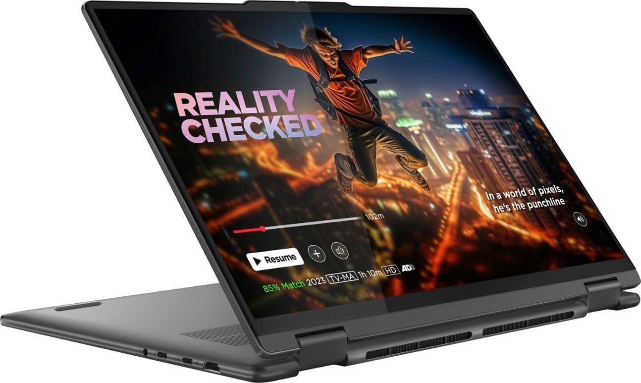 Yoga 7i 2-in-1 Laptop - 16' FHD 2K Touchscreen, Ultra 7 155U, 16GB DDR5, 1TB SSD, Backlit Keyboard, Windows 11 Home, Storm Grey + Cleaning Cloth
