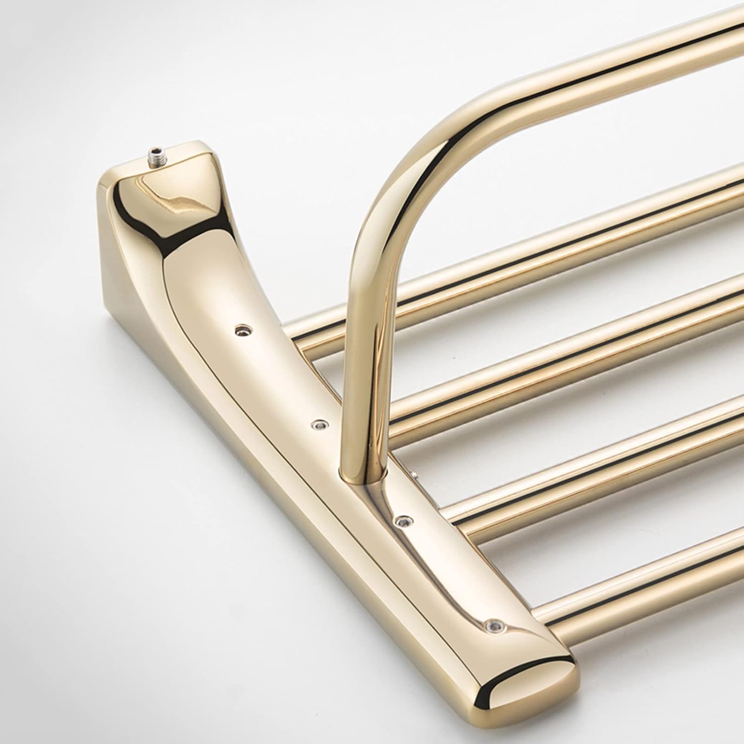 Towel Rail Bath Towel Holder Pale Gold Towel Holder Wall Mount,Bathroom Towel Rack,24.4 Inches Foldable Wall Double Towel Holder,Mounted Multifunctional Rack Organizer Towel Ra,Bathroom Shelf