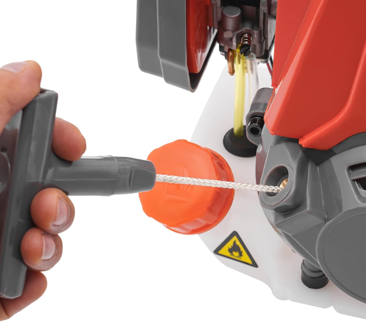 63.3cc 2 Stroke Gasoline Engine 3HP Gas Engine Motor Pull Start Petrol Engine with Air-Cooled System Single-Cylinder for Weed Whackers Brush Cutter Lawn Mower（7500 RPM）