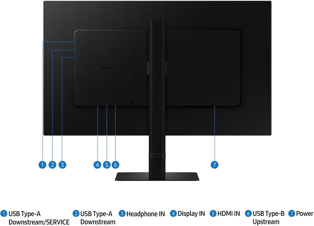 SAMSUNG 27-in ViewFinity S8 (S80D) 4K UHD HDR10 High Resolution Computer Monitor with Ergonomic Stand - LS27D802EANXGO