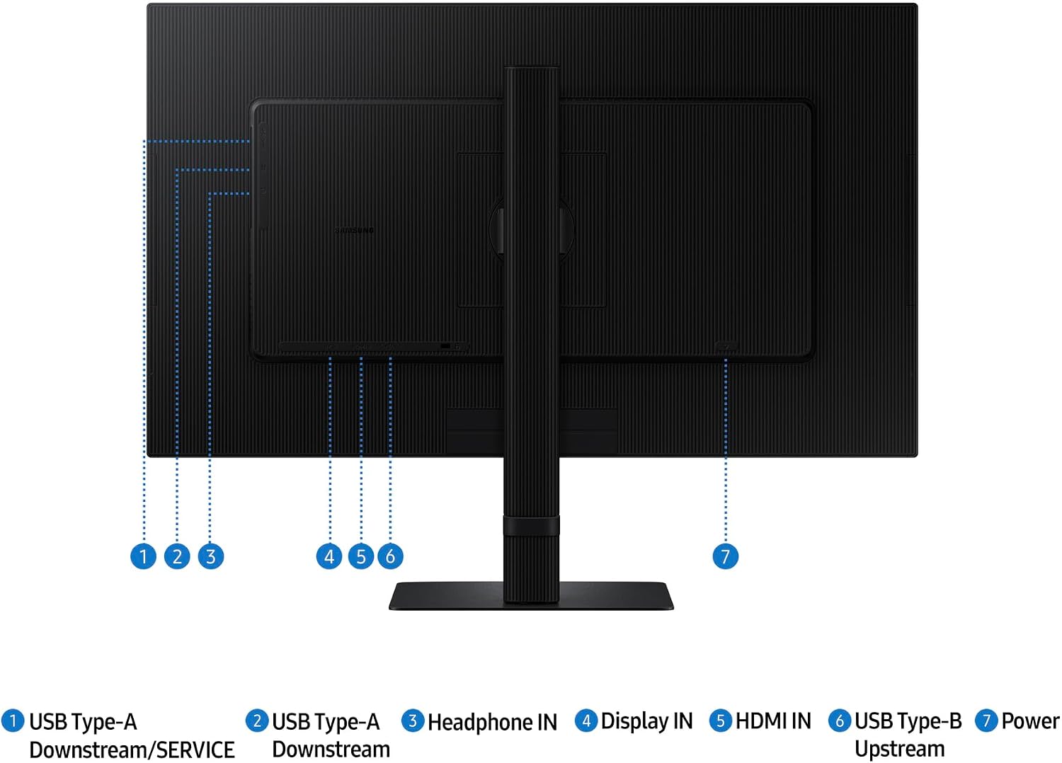 SAMSUNG 27-in ViewFinity S8 (S80D) 4K UHD HDR10 High Resolution Computer Monitor with Ergonomic Stand - LS27D802EANXGO
