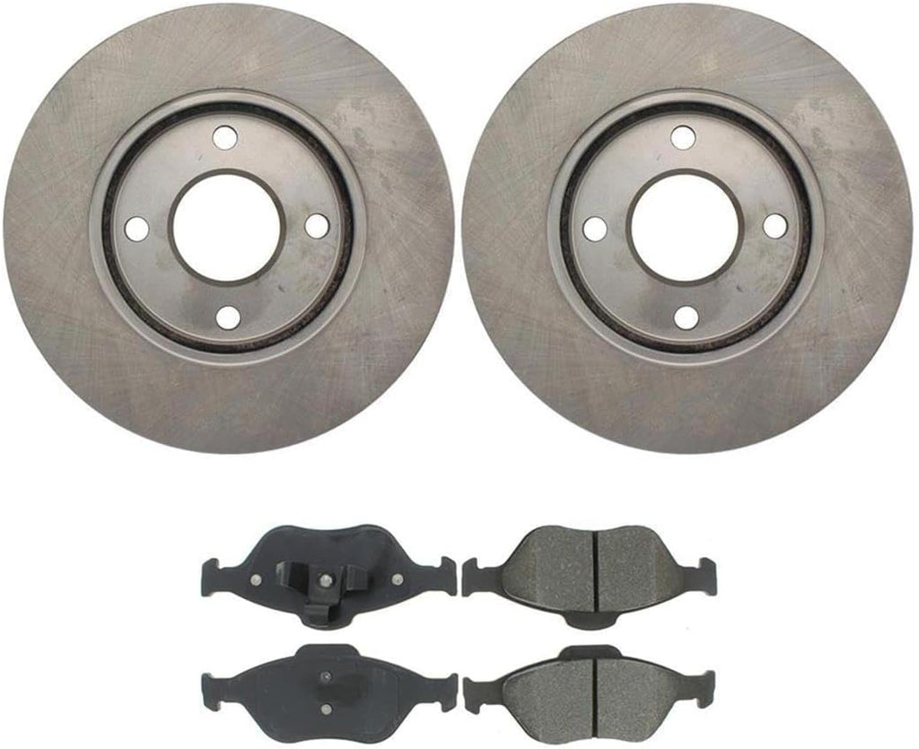 4x Front Brake Pads and Rotors Kit Automotive Replacement Brake Kits Fits Ford EcoSport 2004-2012 Fits Ford Fiesta 2005-2009