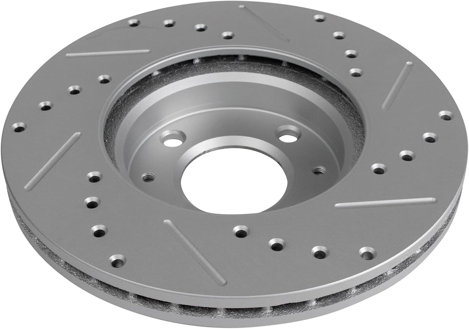 TRQ Performance Front Brake Pad and Rotor Set Ceramic Coated Drilled Slotted Rotors Calipers Compatible with 2006-2011 Hyundai Accent 2006-2011 Kia Rio