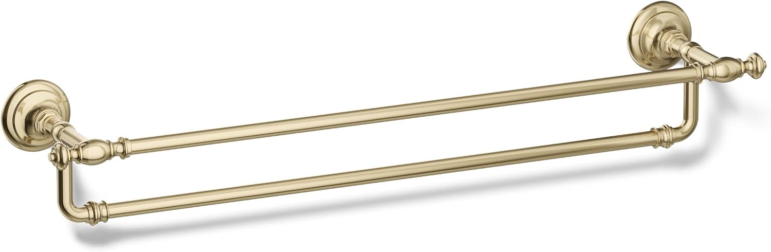 Kohler 72570-AF Artifacts® 24' Double Towel bar, Vibrant French Gold