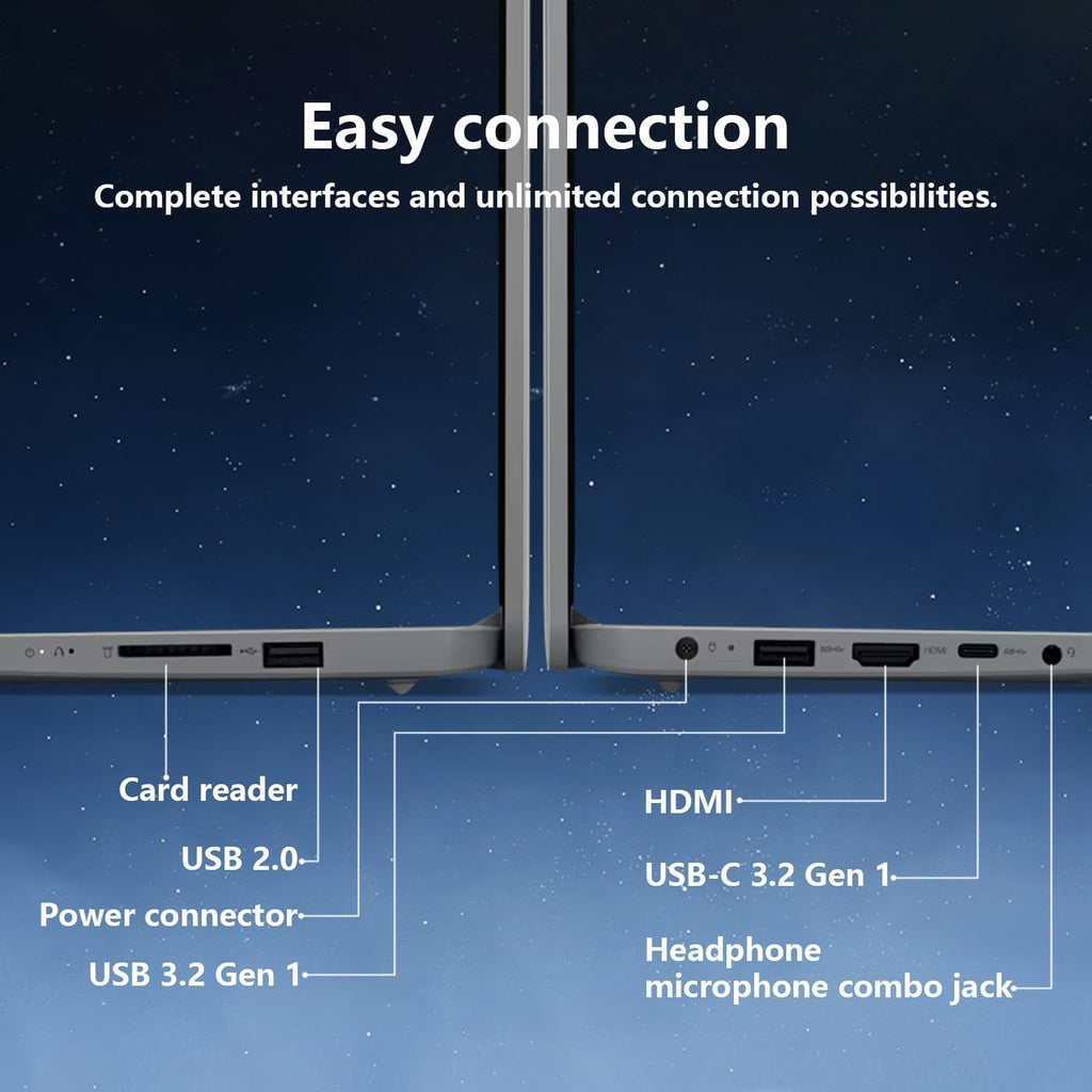Lenovo IdeaPad 1i 14.0' HD Laptop, Intel Celeron N4500, 12GB RAM 512GB SSD+128GB eMMC Storage, 128gb 9H Docking Station, Microsoft 365, Webcam, WiFi, Bluetooth, Windows 11 Home, Cloud Grey