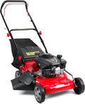 3 in 1 Self Propelled Lawn Mower, 131cc Gas Engine Foldable Cordless Push Mowers Tractors, Push Lawn Mower with 50L Grass Tank, Big Wheels & Easy Start Red (red)